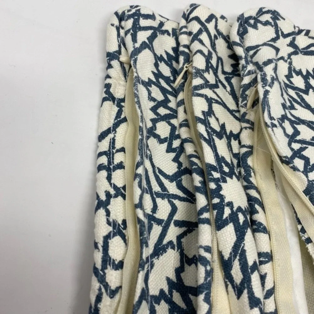Block Print‎ Sham SET of 3 Shams Mediterranean Starburst Medallion Print 12x16